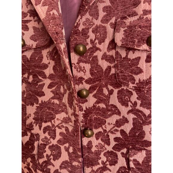 Vertigo Paris French Luxury Rose Floral 90s Blazer Jacket - Picture 2 of 7